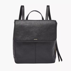 Fossil Claire black leather backpack